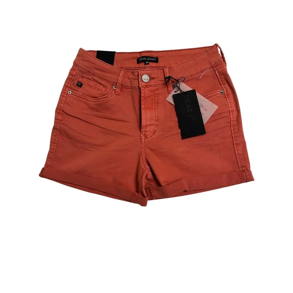 Dear John Women's Jean Shorts in Rust - Picture 1 of 12